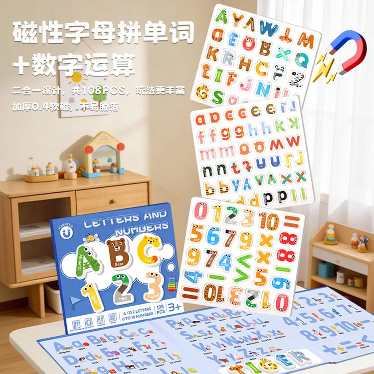 Refrigerator magnets for children's letter and , magnetic puzzles, Montessori early education educational toys for kindergarten