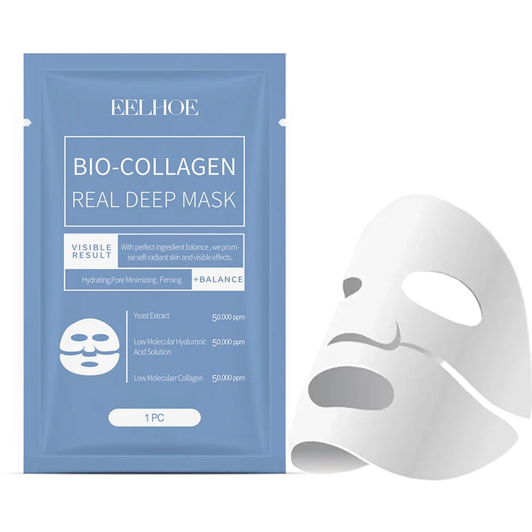 Bio Collagen Real Deep Mask Shrink Pores Deep Hydrating Overnight Face Mask Moisturizing Refreshing Brightening Face Skin Care
