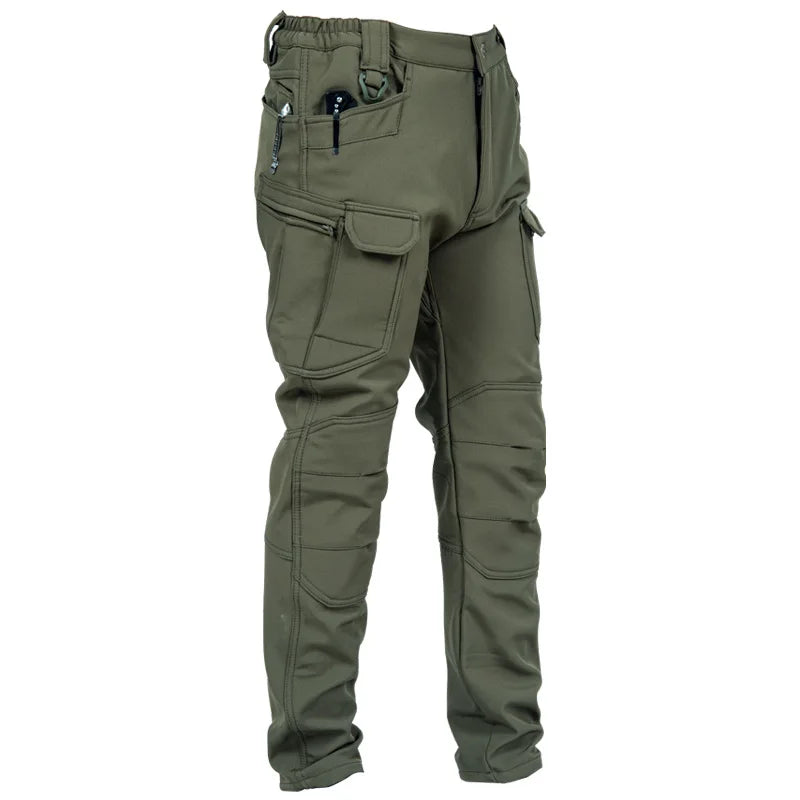 Men's-Slim-Fit-Tactical-Work-Pants-with-Multiple-Pockets,-Windproof-and-Waterproof,-Suitable-for-Winter-Outdoor-Hiking-Pants
