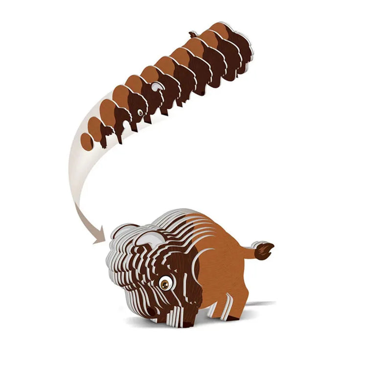 3D DIY Puzzle Animal Theme Lion Tiger Rabbit Model Cartoon Paper Toy Kids Early Learning Assembly Three-dimensional Jigsaw Toy