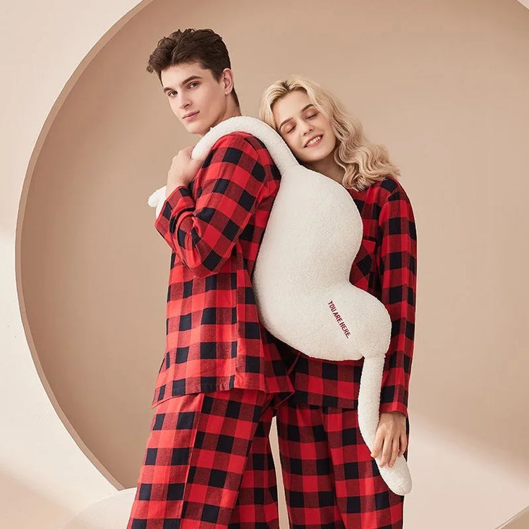 2026 New Year Couple Family Christmas Pajamas Red Plaid Costume for Adult Mother Kids Clothes Matching Outfits Sleepwear Set