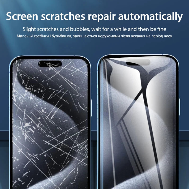 3Pcs Soft Hydrogel Film For iPhone 18 17 16 15 14 13 12 11 Pro Max XS XR X 7 8 15 Plus Protective Silicone TPU Screen Protector