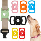 Airtag Dog Collar Holder, [1 Pack] Airtag Holder, Silicone Full Body Covered Protective Air Tag for Pet - Fits All Width