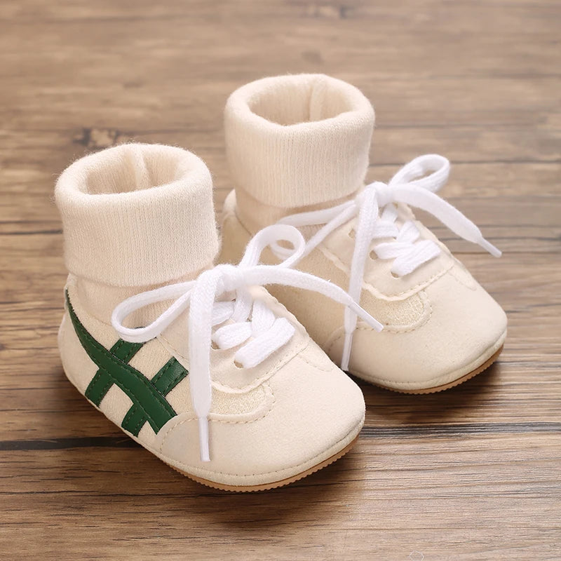 Spring and Autumn Baby Shoes for Boys and Girls 0-1 Years Old Shoes and Socks Do Not Drop Soft Bottom Anti Slip Sneakers 6-12M