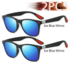 1-2-3PCS Fashion Vintage Square Unisex Driving Fishing Sunglasses Men Women Luxury Brand Designer Sun Glasses Anti-Glare Eyewear