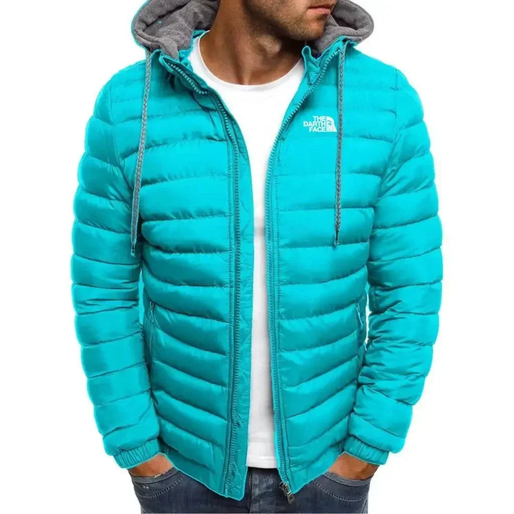 Men's Thick Hooded Zipper Insulated Winter Coat, Fits Well, Fashionable and Versatile, Suitable for Outdoor and Business Travel,