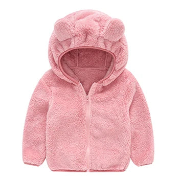 Girls Jacket Fur Collar