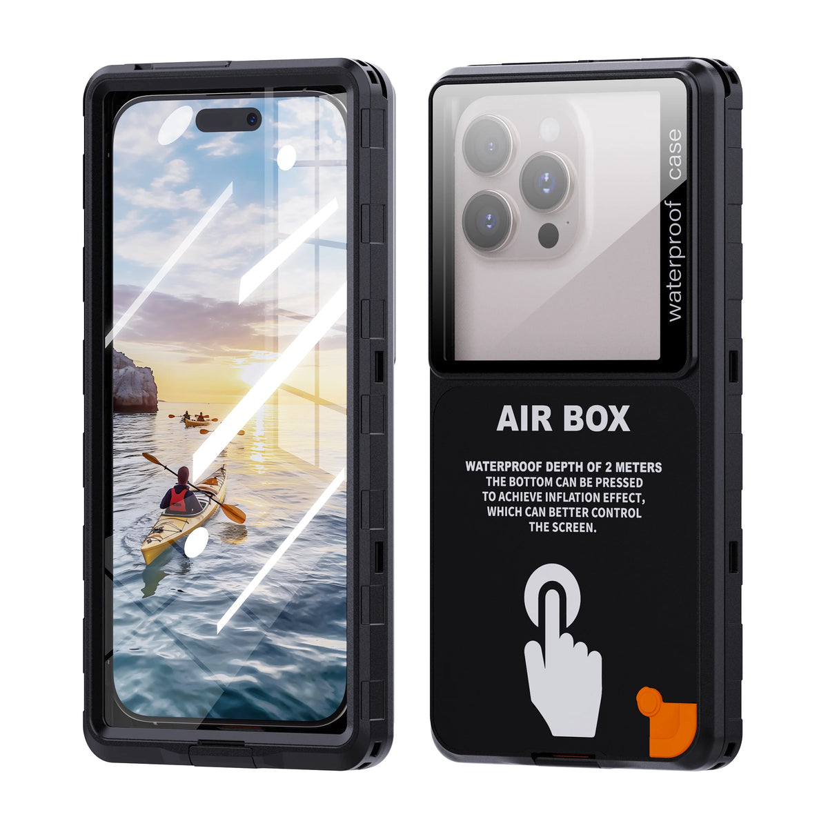 Shellbox Waterproof Phone Case for 6.9' Devices Transparent Universal Touch Screen Underwater Dust And Drop Protection IP68 New