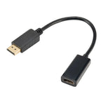 DP to HDMI Adapter Converter 4K 1080P Male to Female DisplayPort to HDMI-Compatible Video Audio Adapter Cable for PC TV Laptop