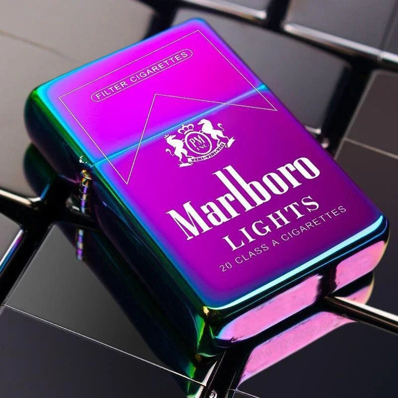 Marlboro Grinding Wheel Lighter, White Paint Green Label Red Label, Multi-color Selection, Men's Gift Wholesale