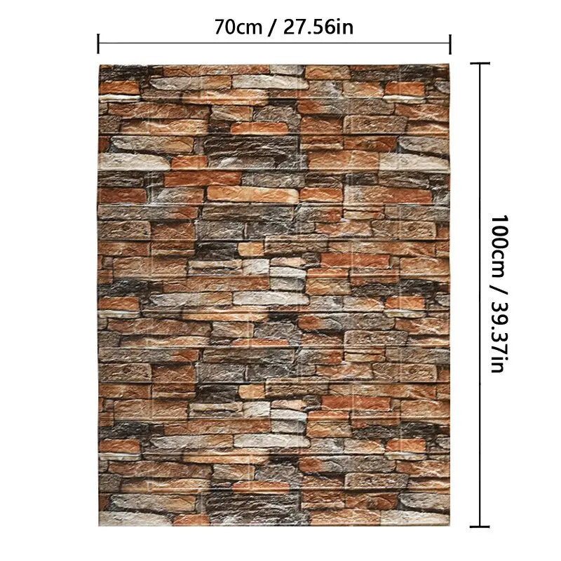 Decorative Waterproof and Moisture-Proof Self-Adhesive Wallpaper Retro Style Home Decor Bedroom Living Room Background Wall