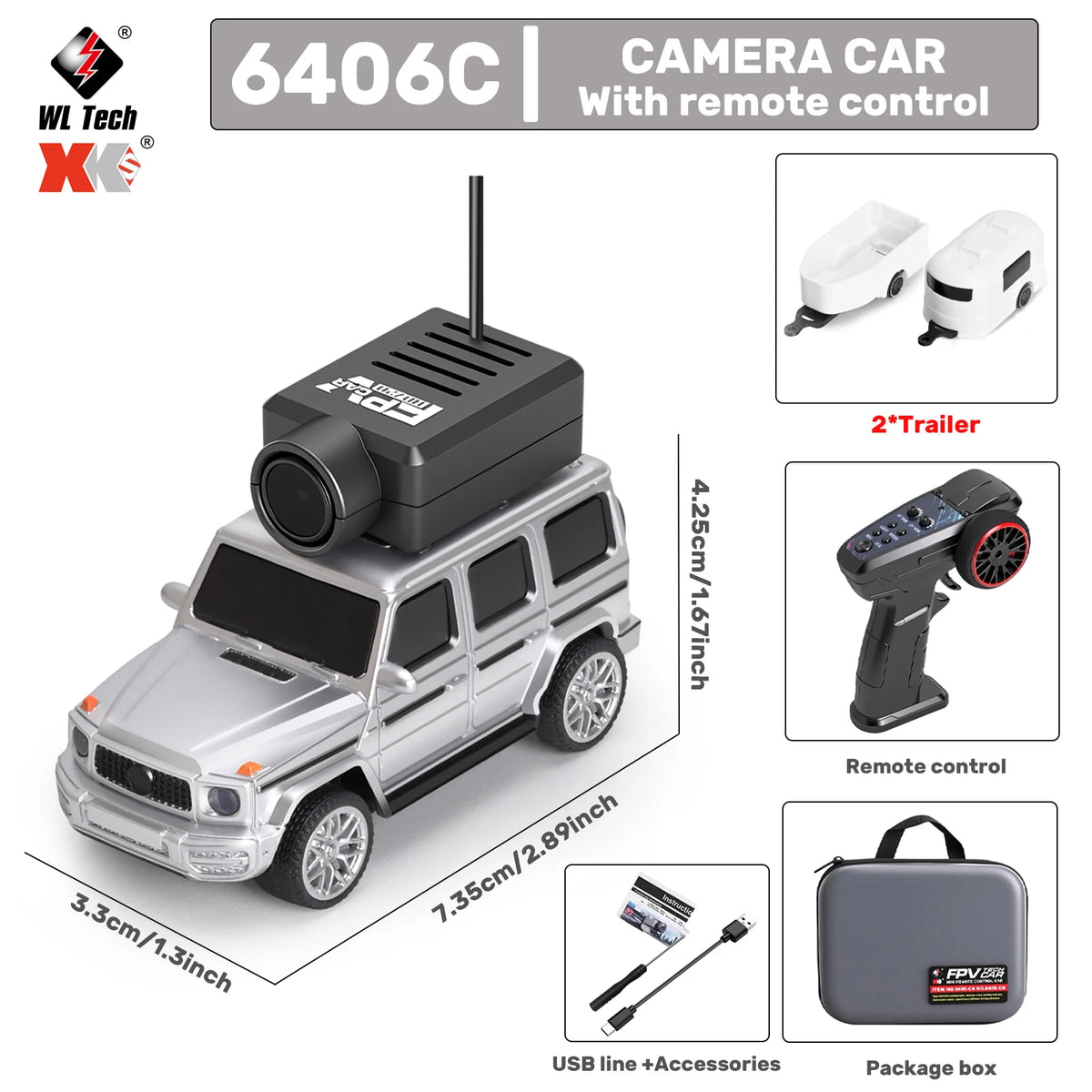 WLtoys 1/64 Mini RC Car with 720P FPV Camera Wifi APP Control 2.4G Reomte Contorl Racing Vehicle Toy for Children 6405 6406