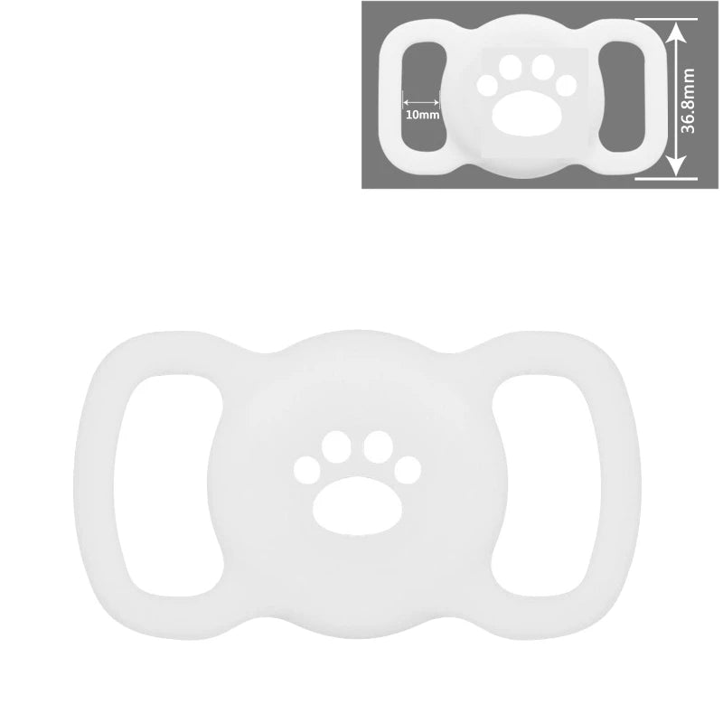 Airtag Dog Collar Holder, [1 Pack] Airtag Holder, Silicone Full Body Covered Protective Air Tag for Pet - Fits All Width