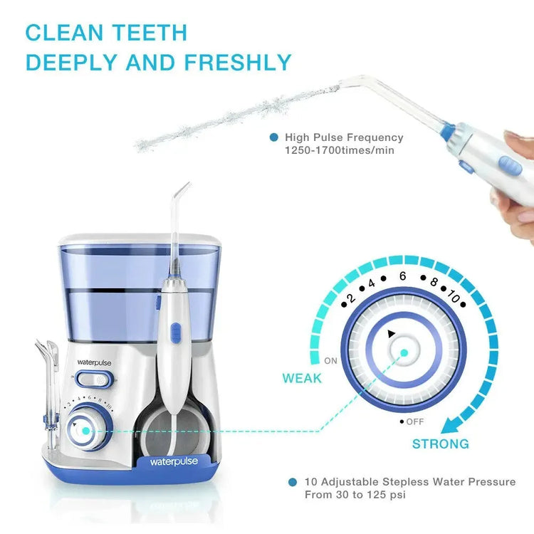 Electric Oral Irrigator with 5 nozzles Water Flosser for Teeth Mouth Washing Machine 800ML Water Tank Teeth Cleaner 10 levels