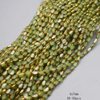 4x7mm 50pcs/lot Briolette Oval Glass Beads Plating Gold Color Crystal Glass Loose Spacer Beads For Beads for Jewelry Making DIY