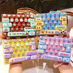 In Stock /26Grid Keycap /;Clicker Anti Stress Fidget Keyboard Keychain Decompression Button Cartoon Party Favor Gift 26구 키캡 키링