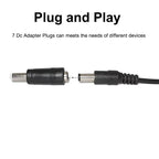 Universal Power Cable USB to DC 5.5 * 2.1mm Jack 5V Charging Cord with 8 Selectable Connector Tips for CCTV Cameras TV Box