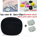 Silicone Cell Phone Cable Bag, Data Cable Storage Box, Travel Earphone, Wire Key, U Drive, USB Rating, Sauna