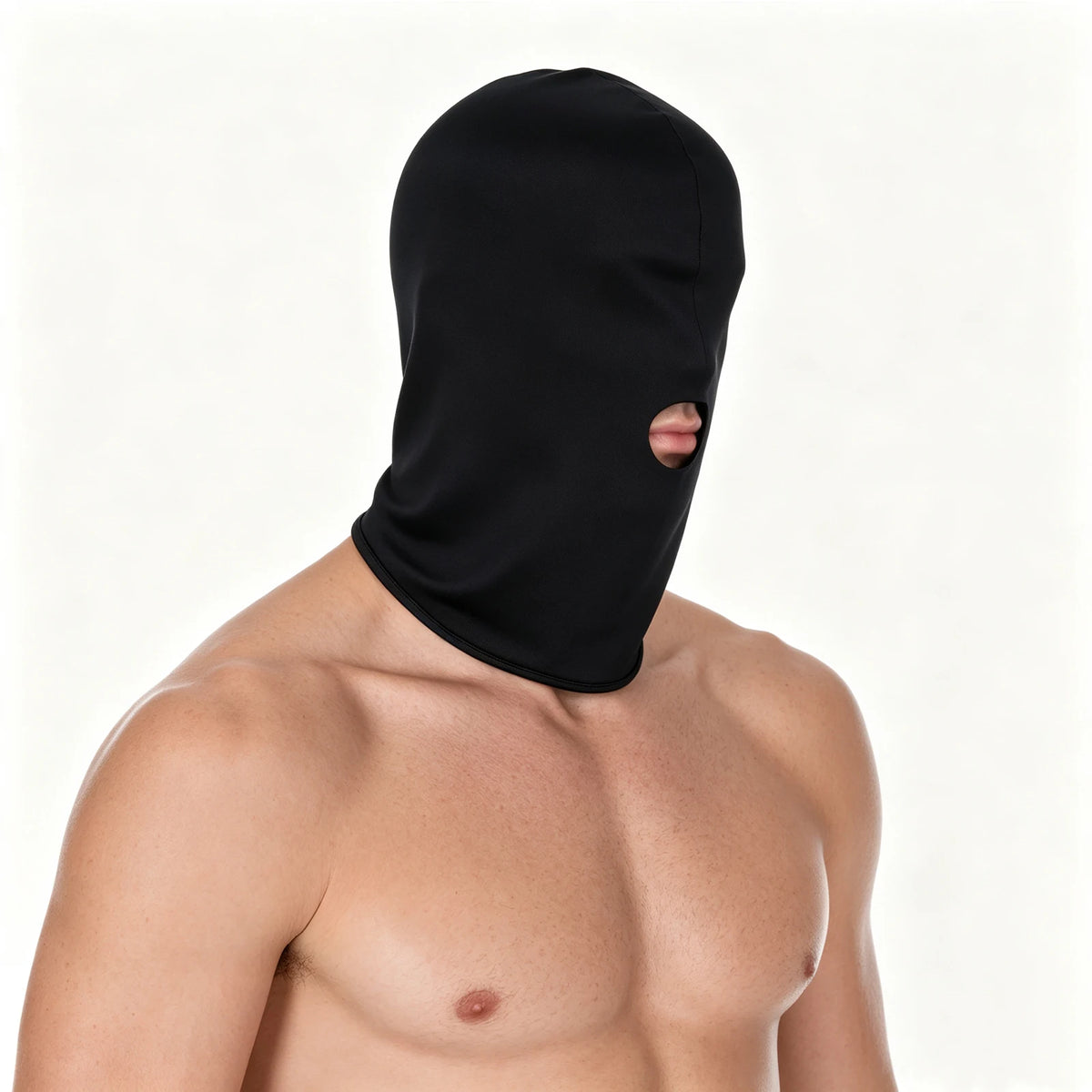 Single Hole Mouth Open Balaclava Mask Ultra Thin Full Face Mask Hood Cosplay Headgear Party Halloween Ice Silk Head Eyes Cover