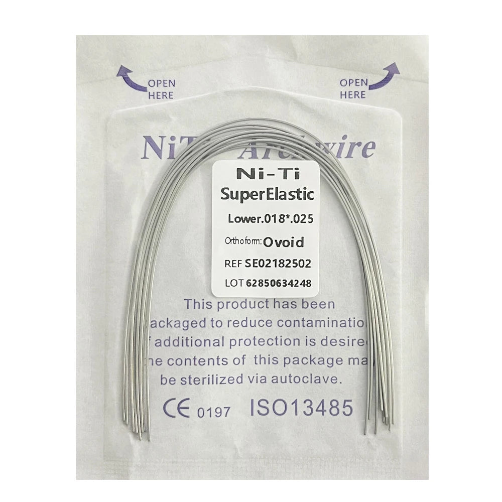 10pcs/Pack AG Dental Orthodontic Arch Wires NITI  Round / Rectangular Oval Form Ortho Arch Wire Dentist Tool
