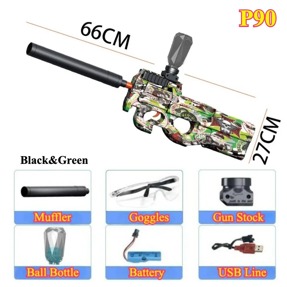 Electric Ball Blaster Toy Gun M416/AK Shooting Sport Game Outdoor High Speed Rechargeable Outdoor Game Perfect Gift for Boys