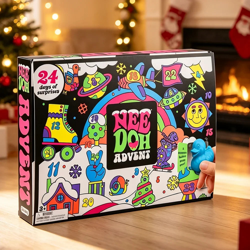 Hot 2026 NeeDoh Advent Calendar Gift 24 Day 3D PVC Sensory Squeeze Dolls Countdown Christmas 2027 New Year Surprise Gifts
