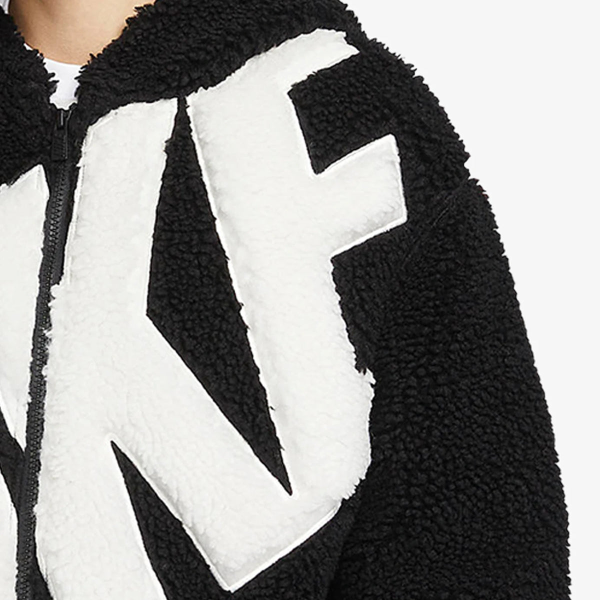 Nike Official Genuine Winter New Arrival Women's Faux Shearling Warm Hooded Casual Jacket FB8696
