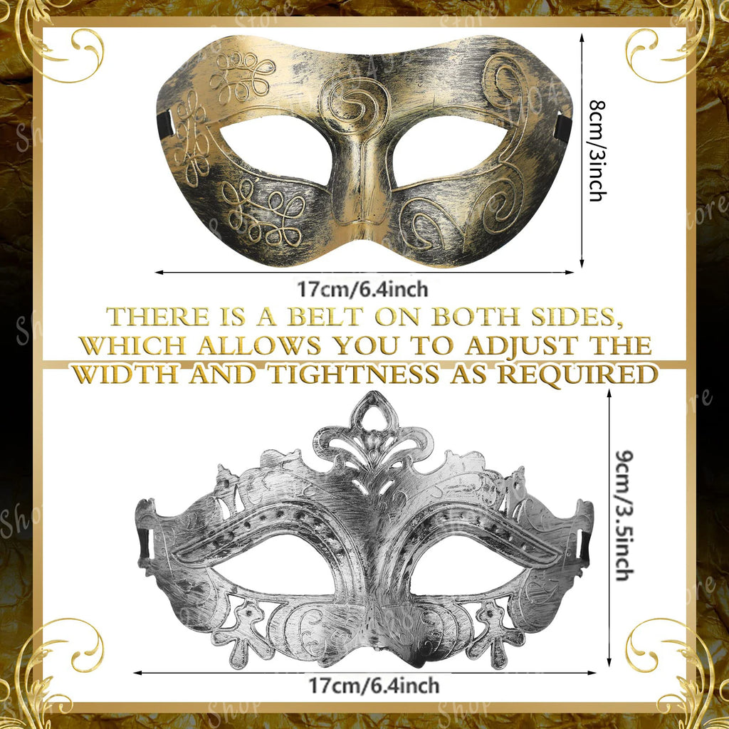 20-120Pcs Masquerade Masks Bulk Venetian Carnival Masks Vintage Antique Party Masks for Women Men Mardi Gras Prom Halloween
