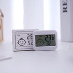 LCD Digital Thermohygrometer Ultra-thin Simple Smart Home Electronic Digital Thermometer Hygrometer Electronic Clock
