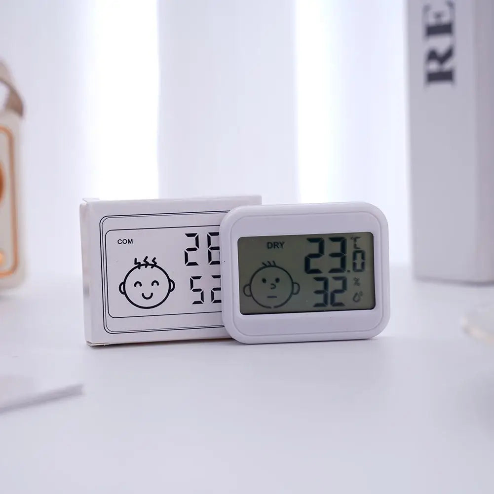LCD Digital Thermohygrometer Ultra-thin Simple Smart Home Electronic Digital Thermometer Hygrometer Electronic Clock
