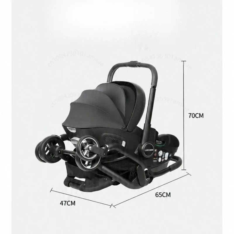 2026 New Portable Baby Stroller Multifunctional Detachable Seat, Can Be Used in Car and Stroller Foldable Luxury Baby Stroller