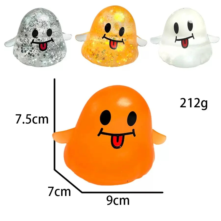 Realistic Ghost Squishy Toy for Halloween - Slow Rising Soft Stress Relief Fidget, Spooky Sensory Prop for Prank Party Favor, Anxiety Relief Gift for Adults Kids