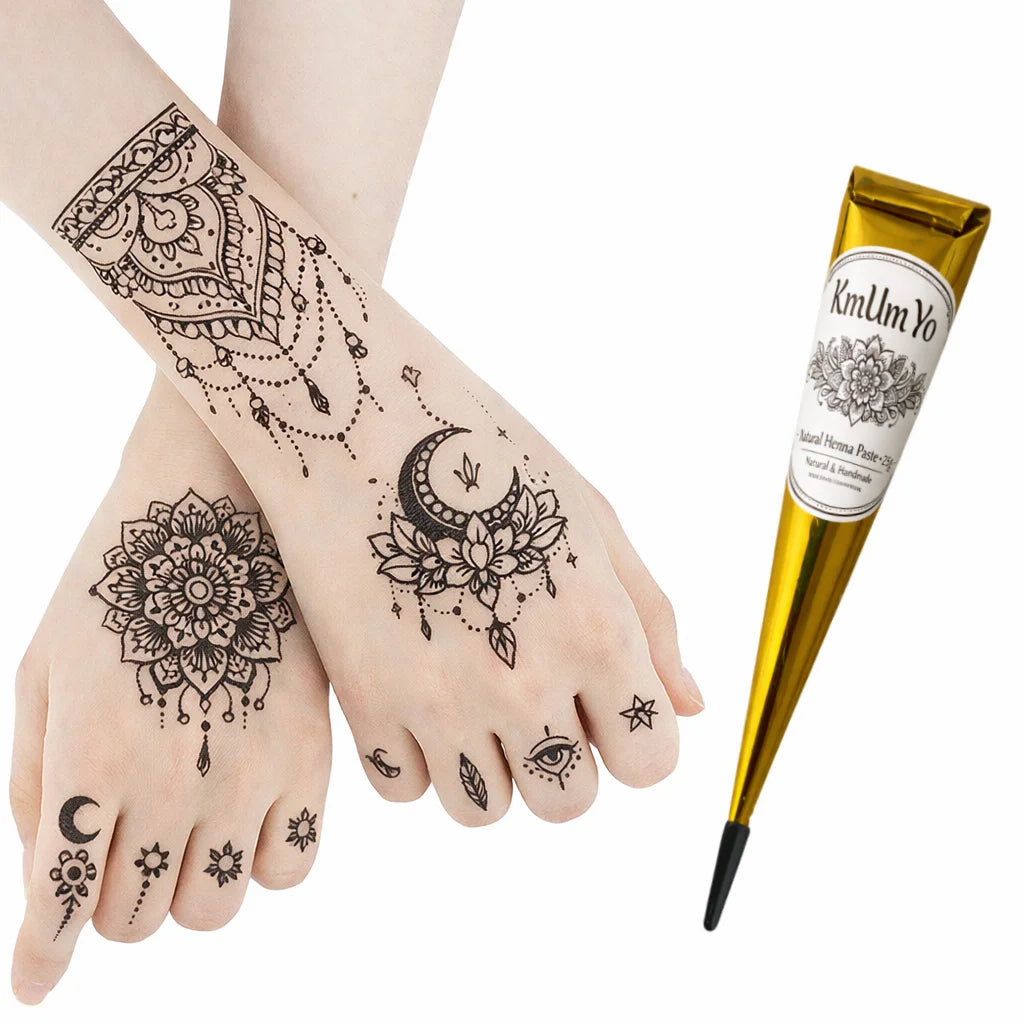 1/3pcs Henna Cone, Brown, Black, Red, Temporary Henna Tattoo, Semi-Permanent Henna Art,Mehendi Art