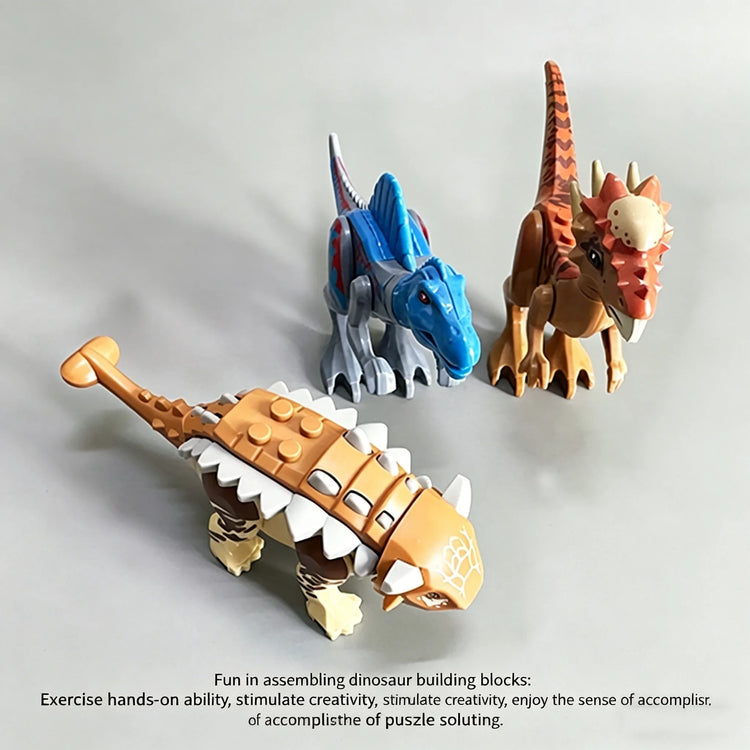 Dinosaur Figures World Building Blocks Set Jurassic Dino Model Educational STEM Bricks DIY Assemble Toys for Kids Birthday Gifts