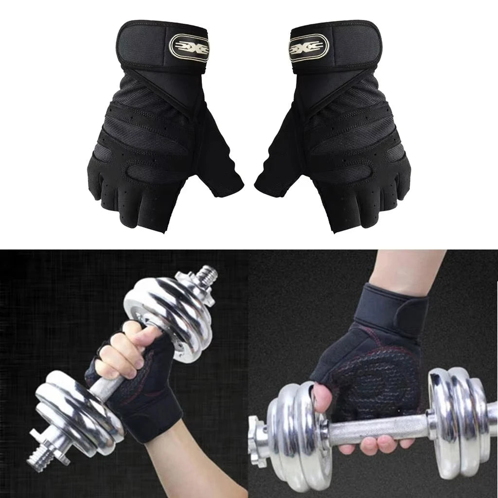 Gym Gloves for Men Women Fitness Weight Lifting Wristband Gloves Body Building Training Sports Exercise Cycling Glove Shockproof