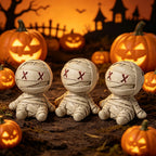 10pcs Mini Mummy Resin Figurines, Tiny Mummy Doll Statues, Micro Landscape Ornaments, Desktop Decor for Halloween Party