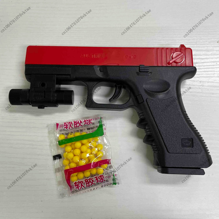 G17 Manual Pistol Lower Magazine Foam Soft Bullet Toy Gun Airsoft Launcher CS Shooting Games Weapons for Kids Boys Gift