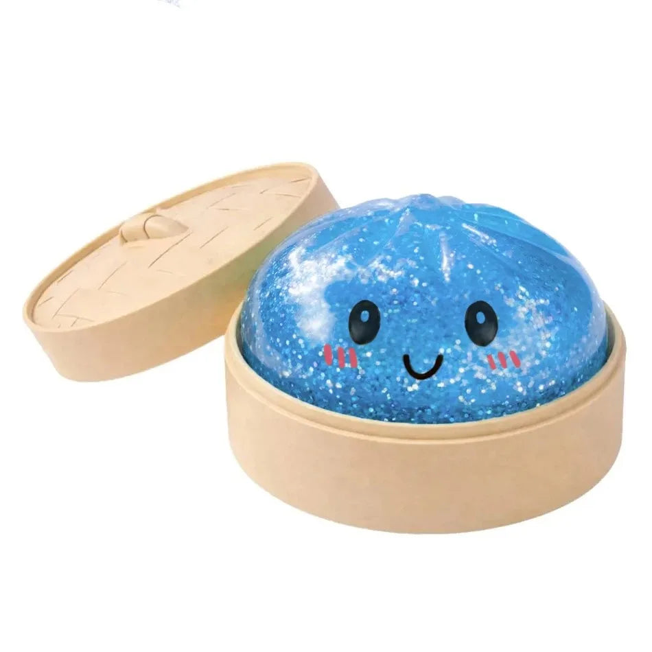 Colorful 6 Styles Glitter Dumpling Glitter Dumpling Squishy with Box Dumplings Sensory Squeeze Toy for Stress Relief Toys