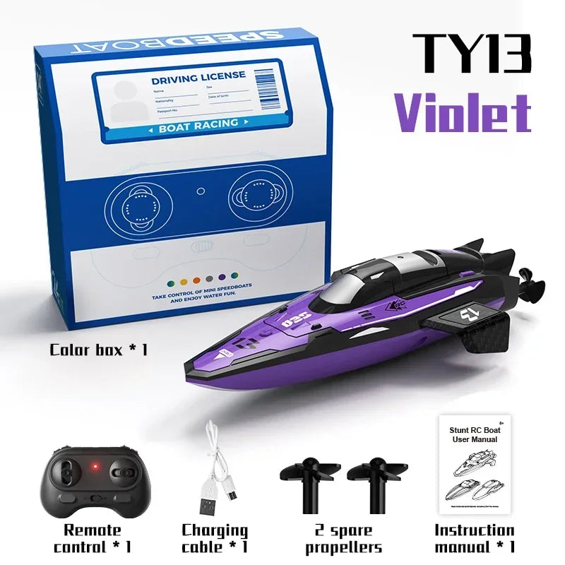 Mini RC Boat High Speed Ship 2.4G Remote Control Toy Rc Speedship With Rechargeable Battery Fast Toy for Boy Children Toys GiftS