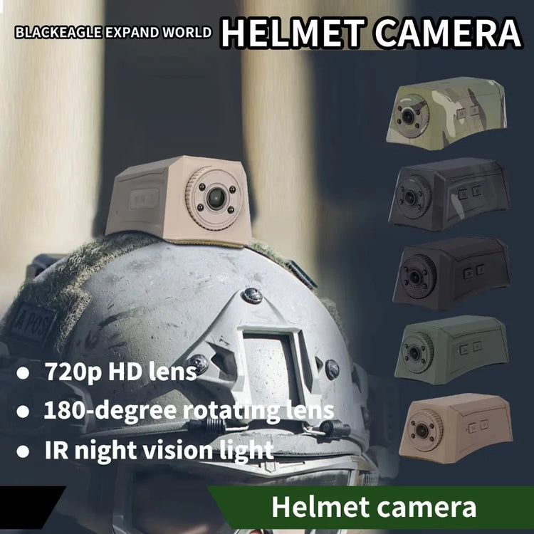 Tactical Helmet Camera, 720P HD Video Recorder with Photos Capture, Adjustable-Angle Helmet Cam,  Helmet Accessories, hunting