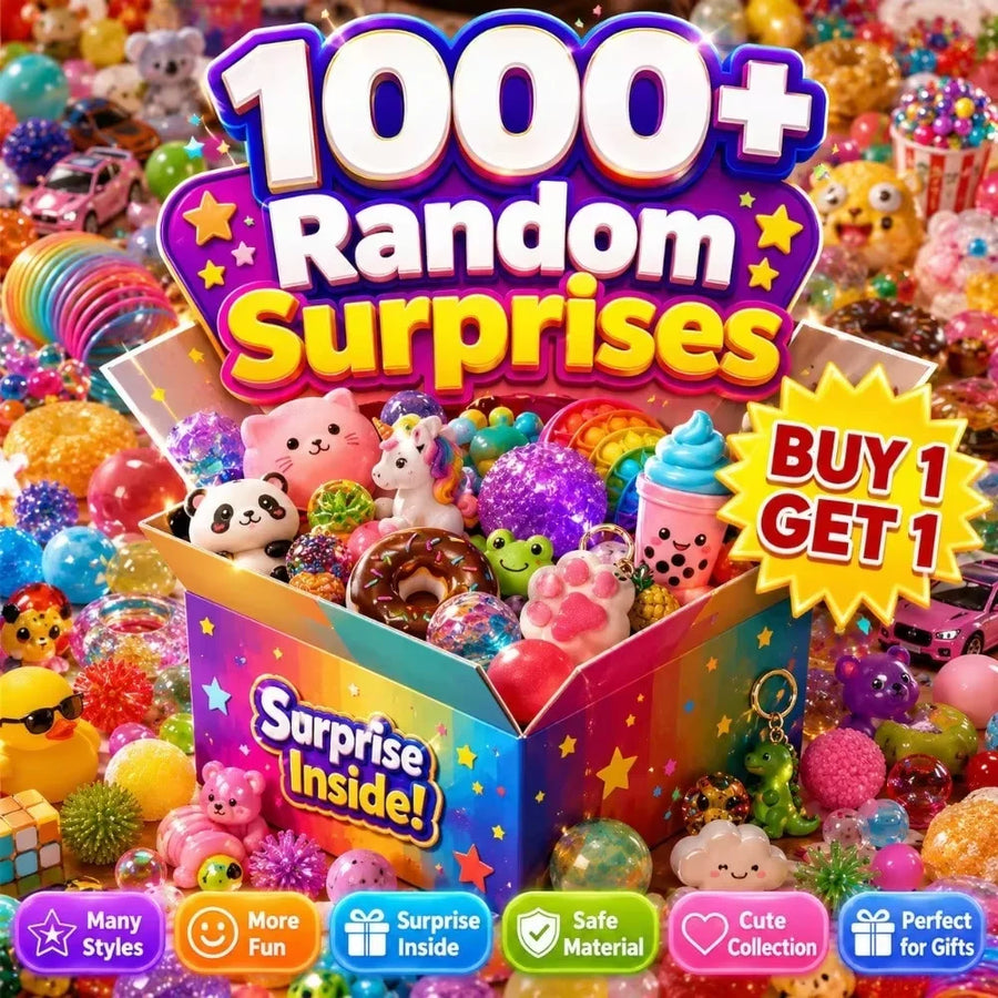 1000+Pieces/Kinds Assorted Squishy Figures Blind Box Surprise Toys Slow Rising Soft Fidget Squeeze Stress Relief Toy Random 1pcs