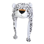 Fashionable Children's Winter Hat Plush Tiger Head Design Scarf Neck Protection Halloween Performance Cap Kids Warm Cozy Hat