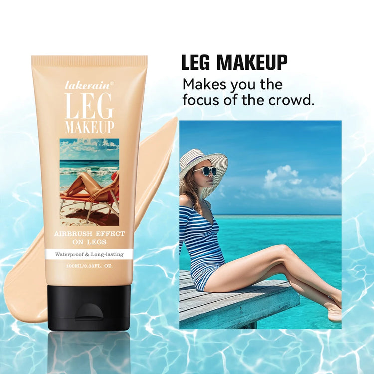 100ml Tan Leg Makeup Body Foundation Lotion Even Skin Tone Waterproof Long Lasting Body Tanning Cream Medium Bronze Leg Makeup