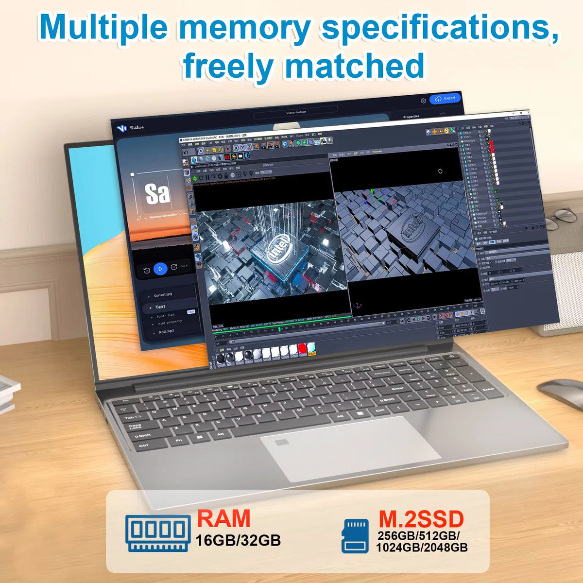 15.6" Gaming Laptop Intel I9 10980HK I3 6100 Laptop PC Gamer 16GB RAM 1/2TB SSD Fingerprint Unlock Backlit Notebook PC Computer