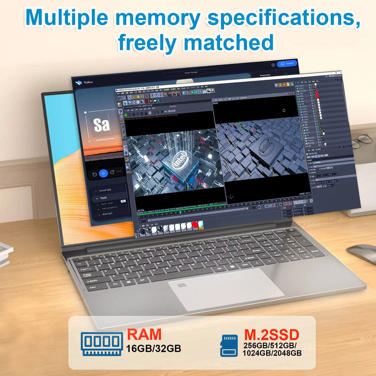 15.6" Gaming Laptop Intel I9 10980HK I3 6100 Laptop PC Gamer 16GB RAM 1/2TB SSD Fingerprint Unlock Backlit Notebook PC Computer