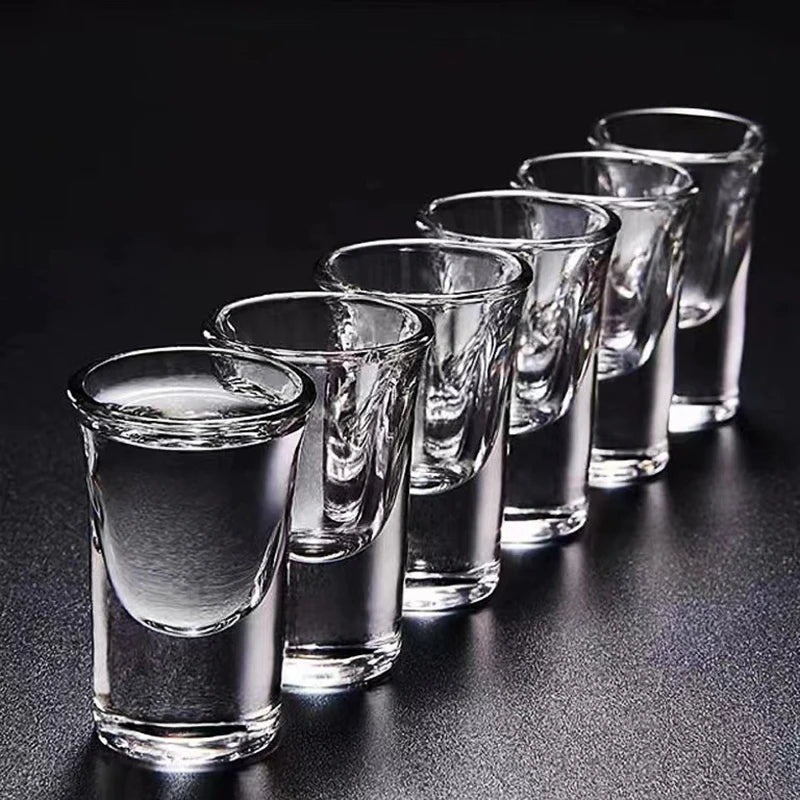 12pcs/6pcs/2pcs Shot Glass 15ml Spirits Cup Thicken Bottom Transparent Glass Drinkware Strong Liquor  Cup Baijiu Wine Small Cups