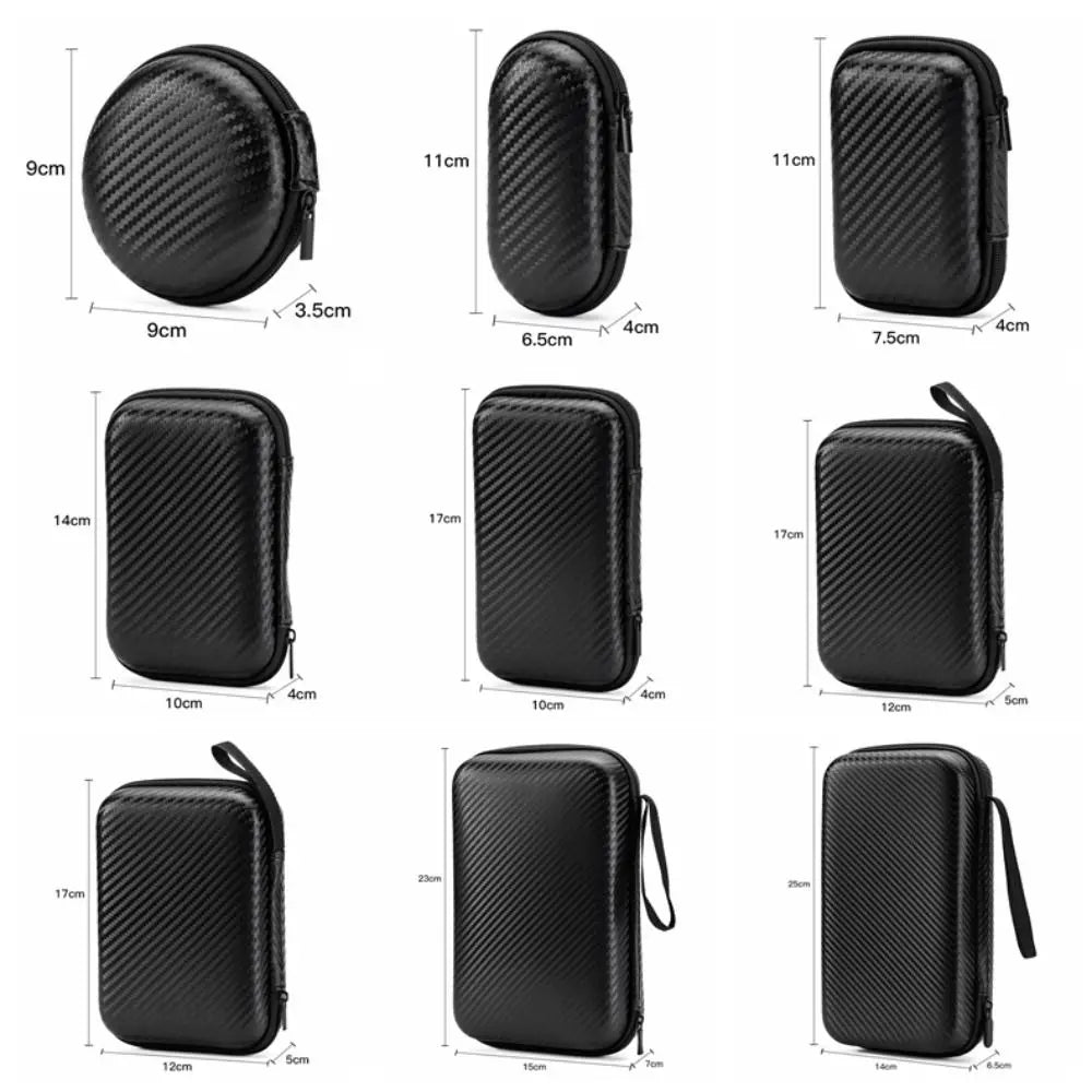 Portable EVA Phone Charger Shaver Zipper Bag Protection Case Hard Disk Data Cable Headphone Storage Pocket Pouch