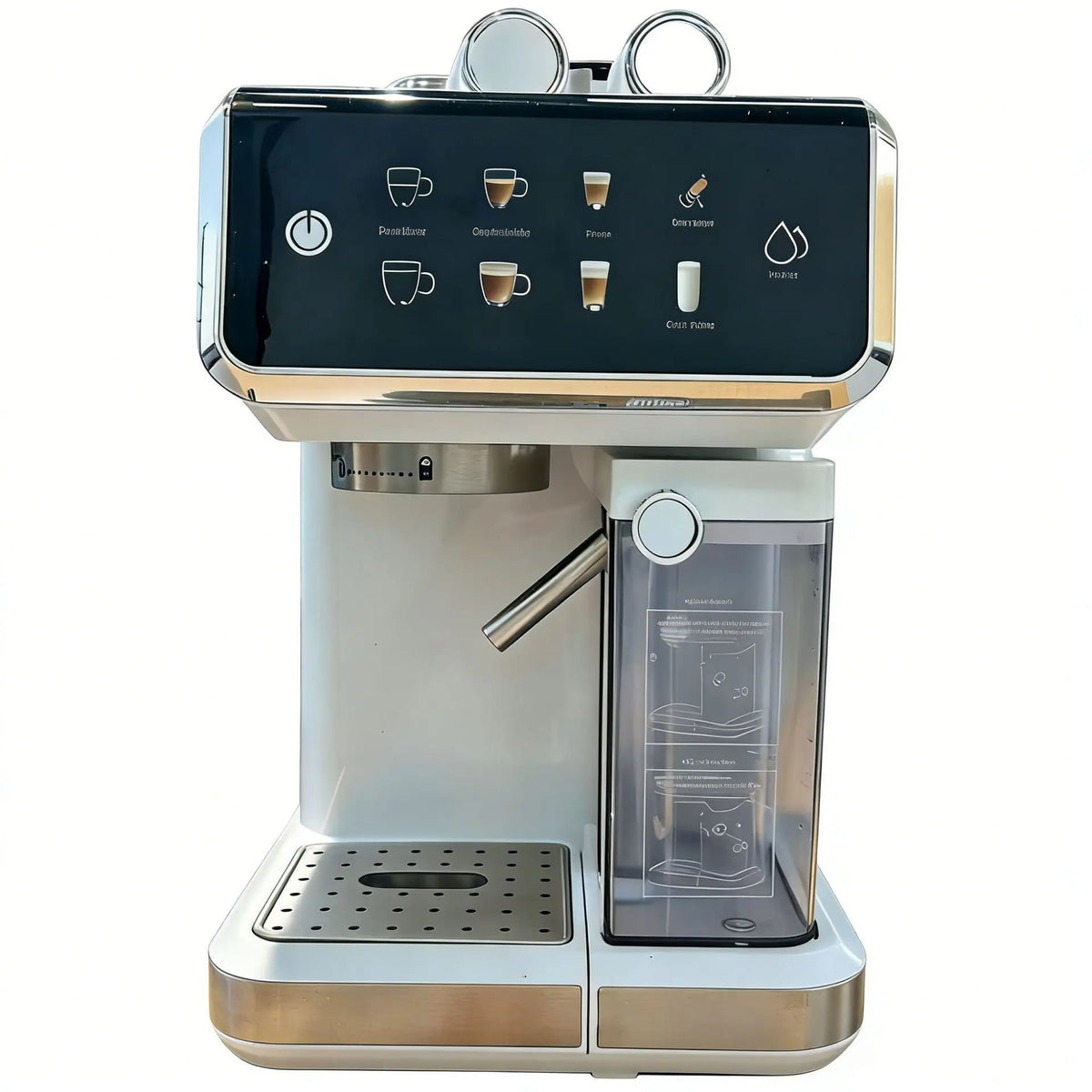 20Bar Espresso Machine, Semi-Automatic Coffee Maker with Milk Frother, Compatible with Capsules & Ground Coffee, Home Coffee Mac