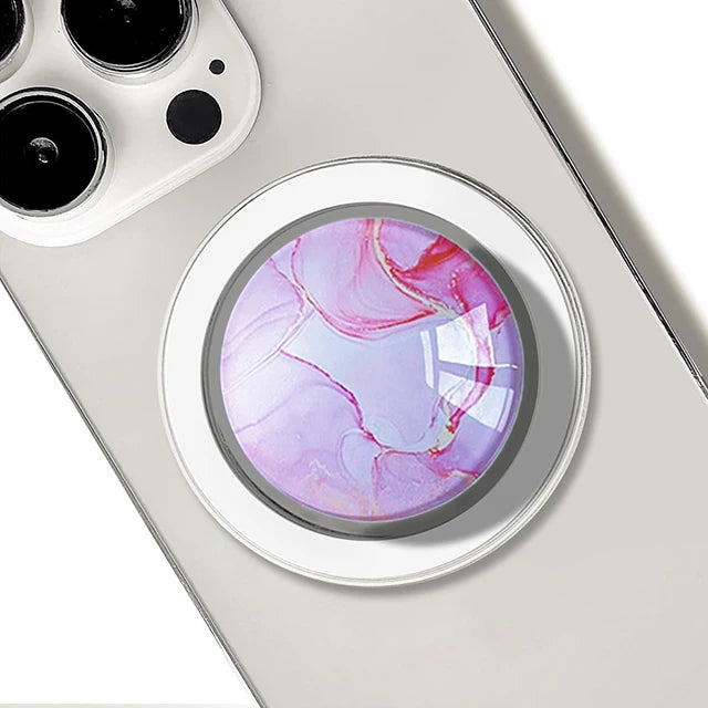 For Magsafe Cellphone Grip Socket, Stylish Foldable Magnetic Phone Holder Stand, For iPhone 17 16 15 14 13 12, For Samsung Serie