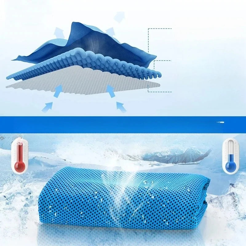 Outdoor Microfiber Sports Cooling Ice Towel Quick Dry Cold Fitness Towel for Camping - Cool Towel